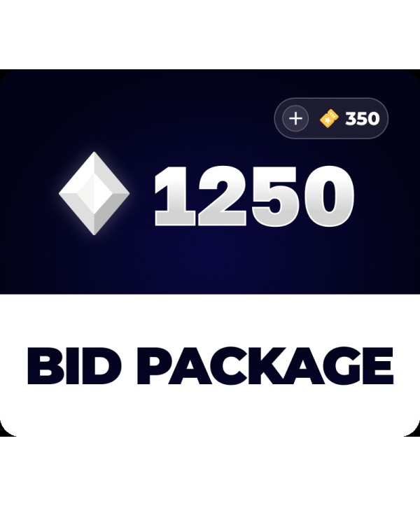 SkinAuctions 1250 Bids + 350 Bonus Bids Package Key GLOBAL